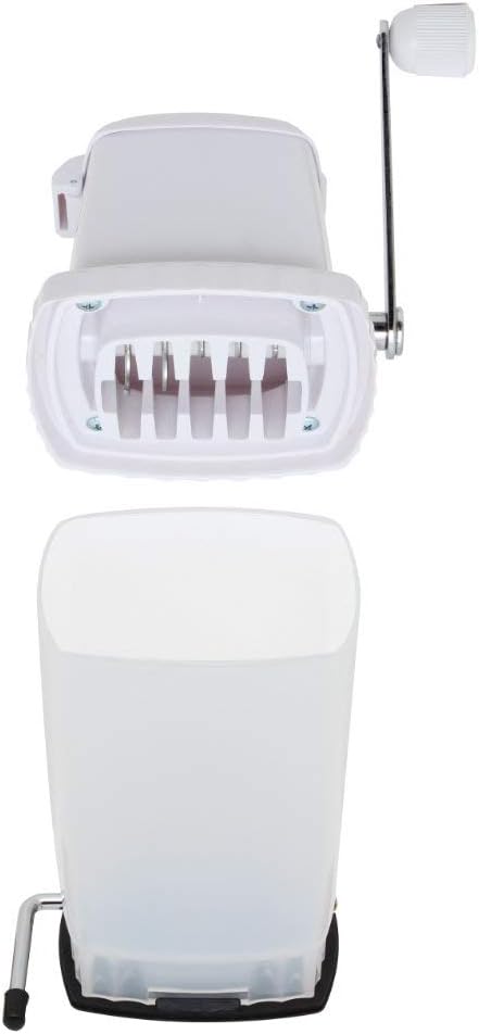 Ice Crusher with Stainless Steel Blades and Suction Base, Manual Hand Crank C59513