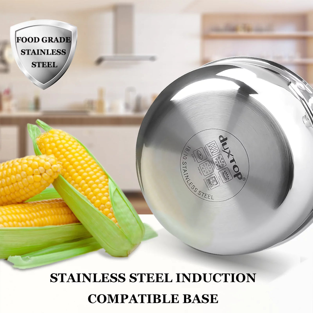 Whole-Clad Tri-Ply Stainless Steel Saucepan with Lid, 1.6 Quart R8929