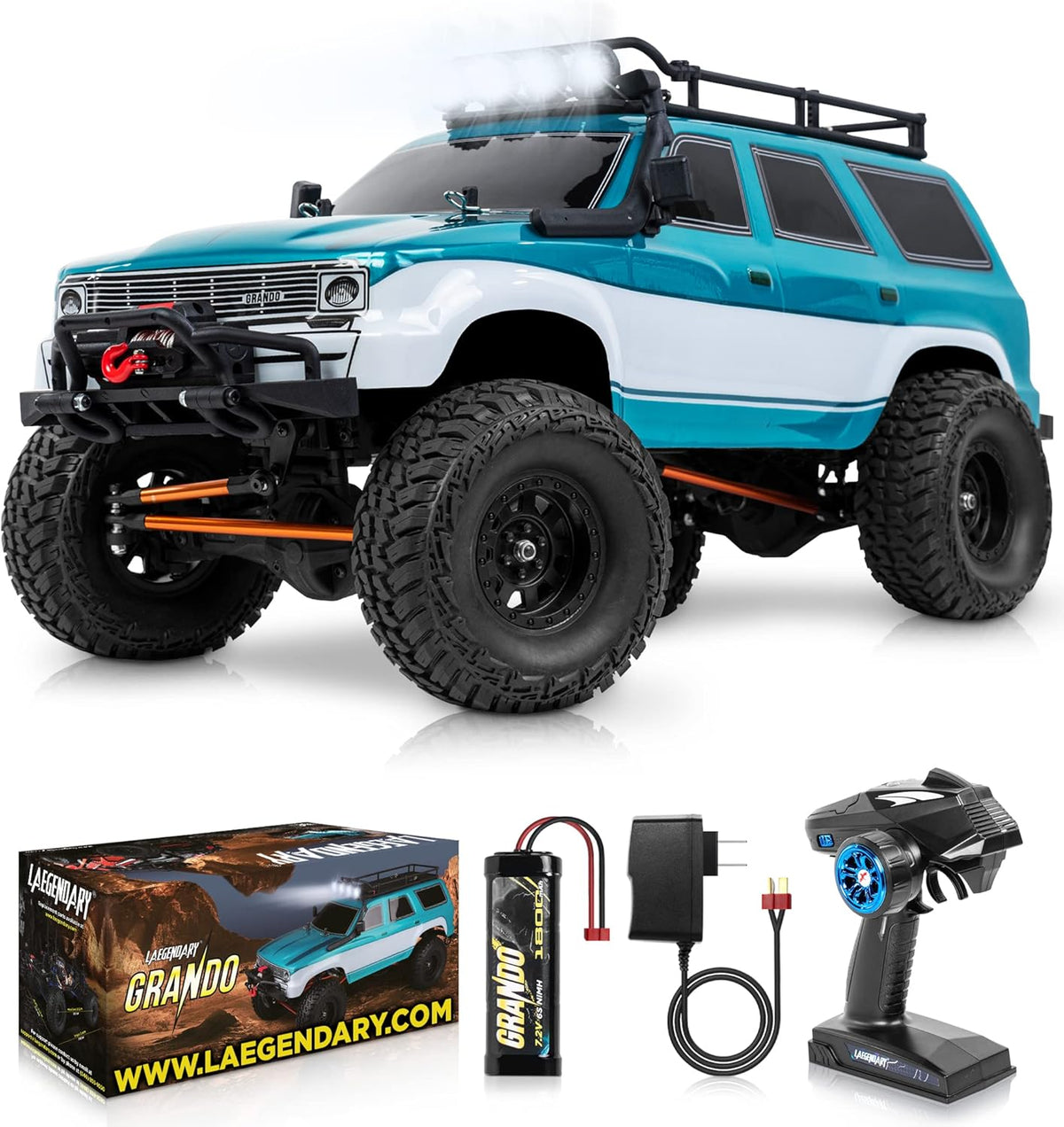 Blue Green 1:10 Scale 4x4 Offroad Remote Control Truck B6338