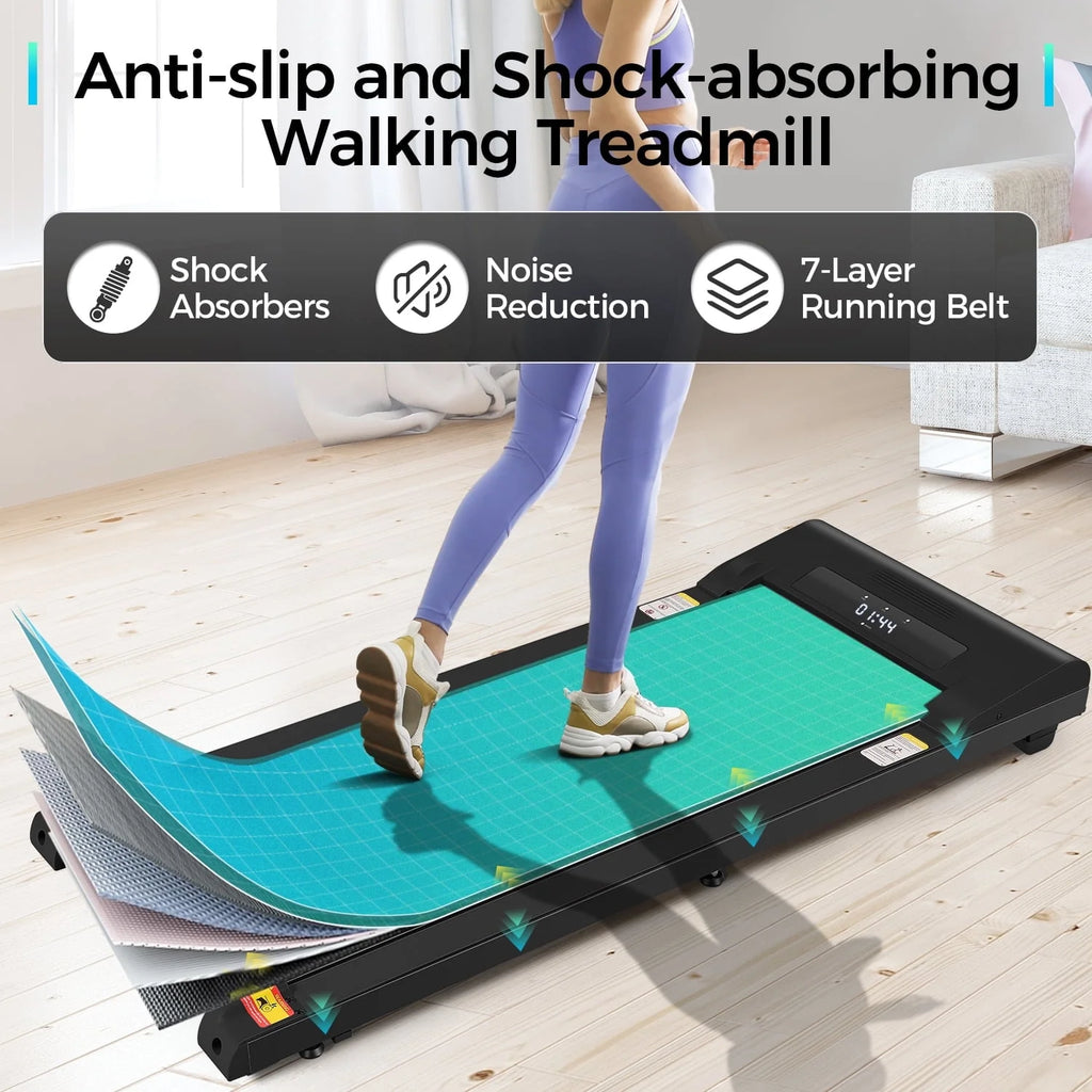 Walking Pad Treadmill 2.5HP Electric Jogging Running Machine with LED Display Y3754