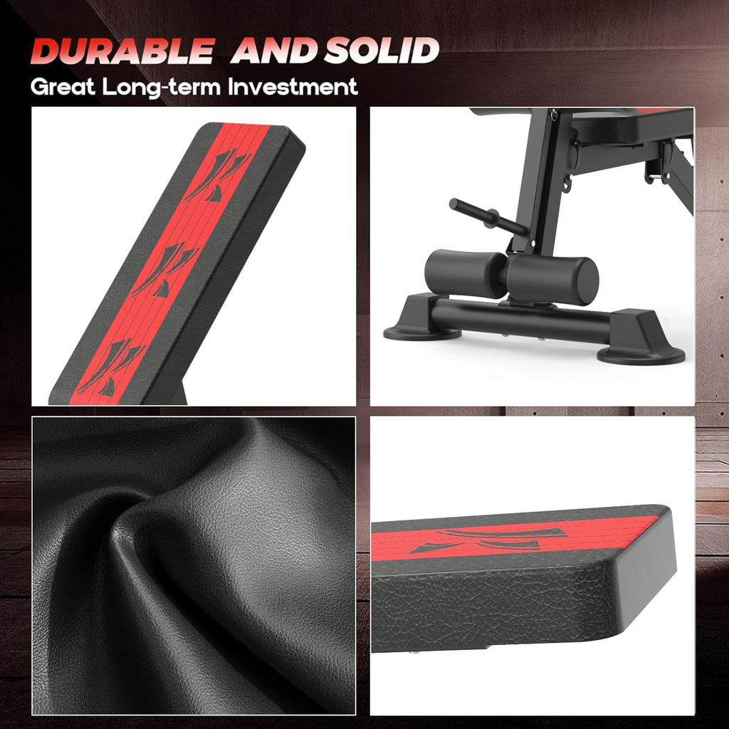 Adjustable Weight Bench 660 Lbs Incline Decline Flat O72149