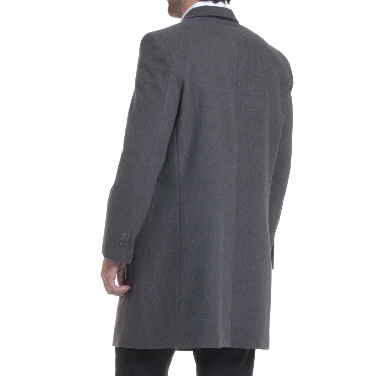 Gray Wool Mens Overcoat T421529