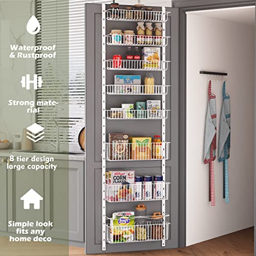 8-Tier Over the Door Metal Pantry Organizer E289