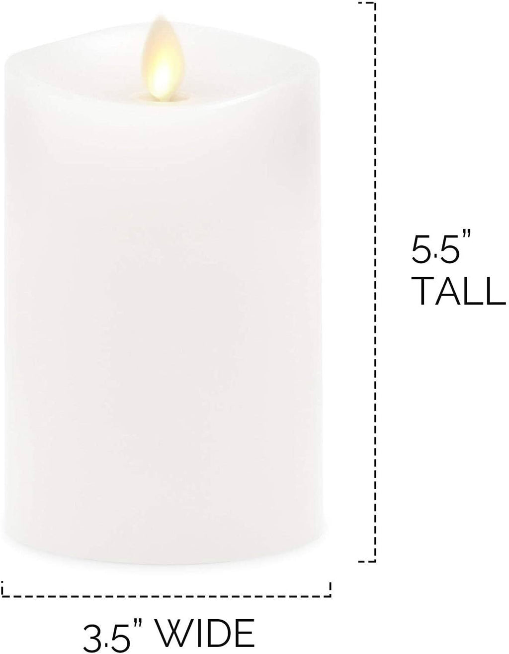 White Pillar LED Candle V546504