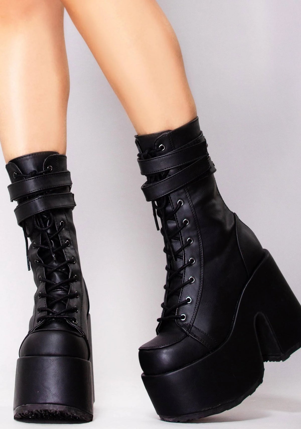 Black Vegan Leather Shoes L588