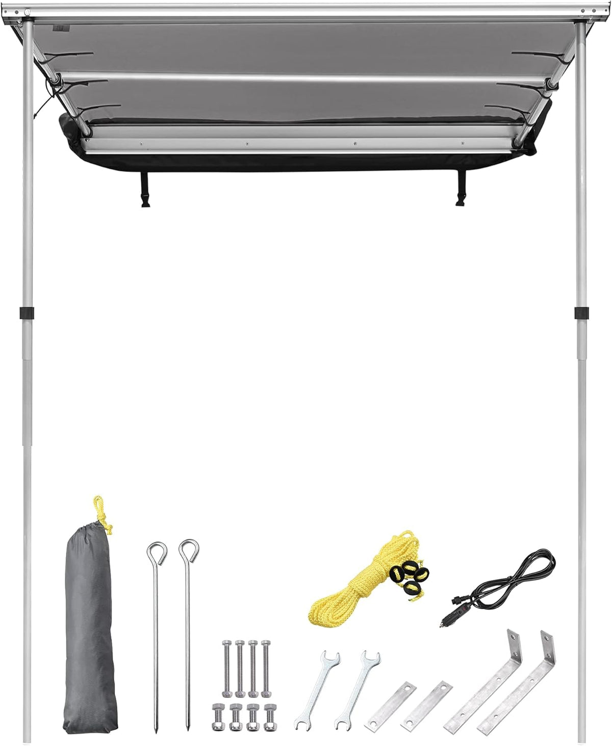 Grey Car Side Awning with LED Light U525