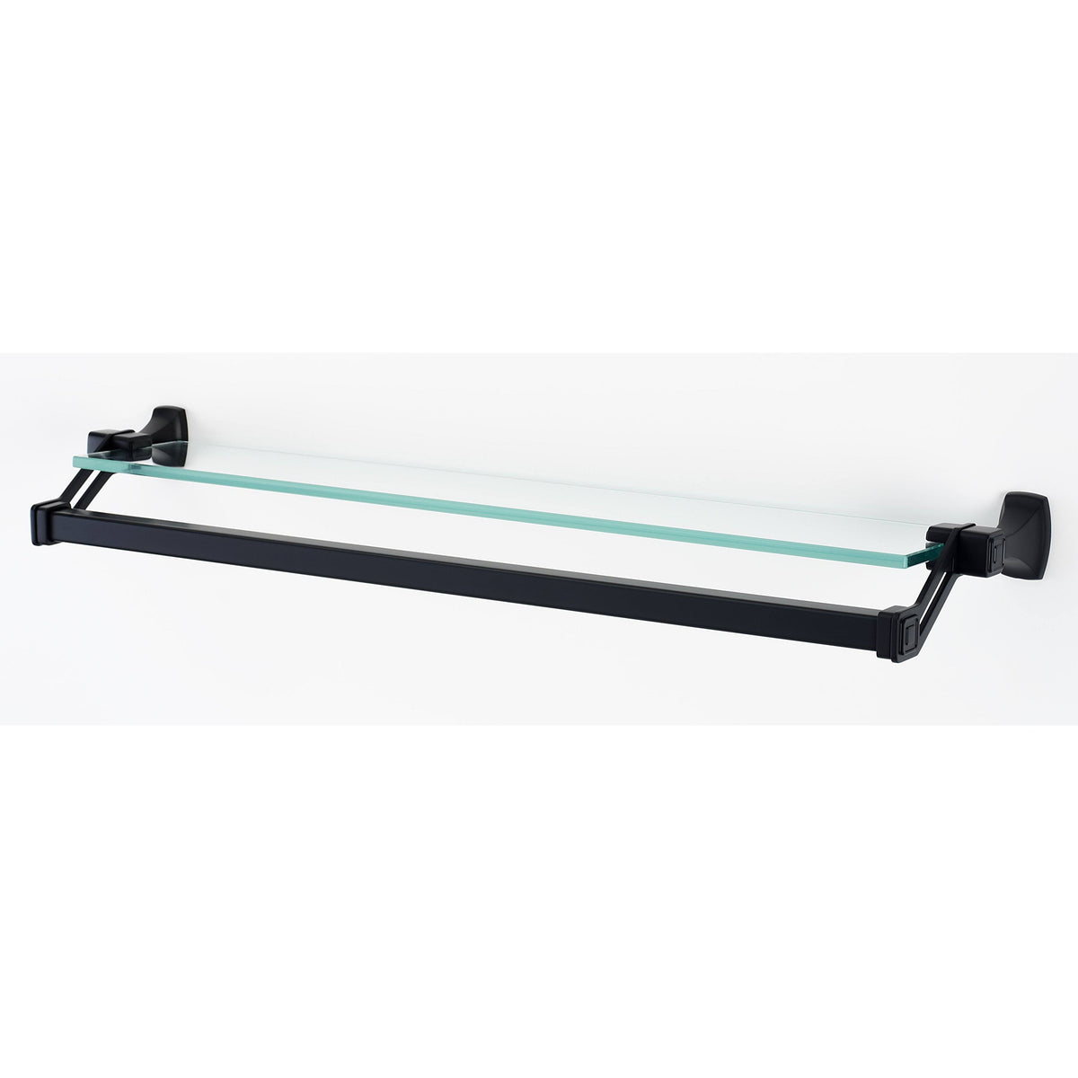 Bronze Glass Shelf with Towel Bar P726