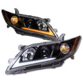 Black Amber Sequential LED Projector Headlights O832