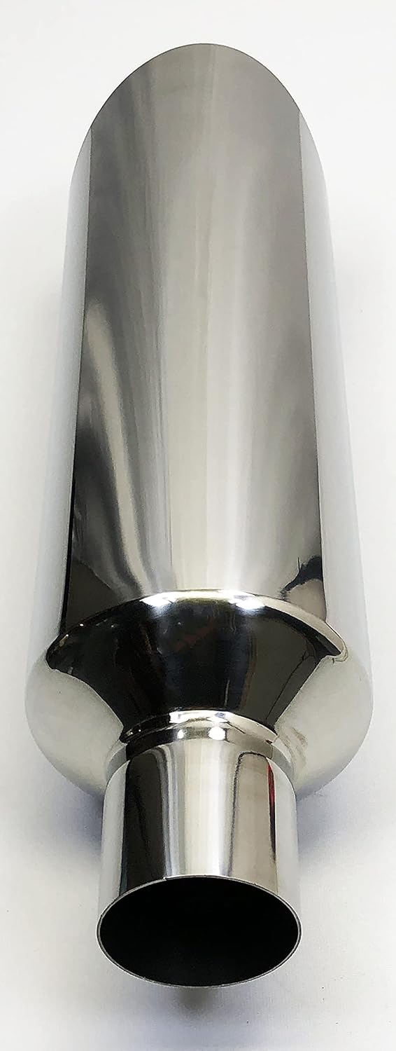 Polished Stainless Slant Exhaust Tip 6.00" X 18.00" Long 2.50" Inlet H640