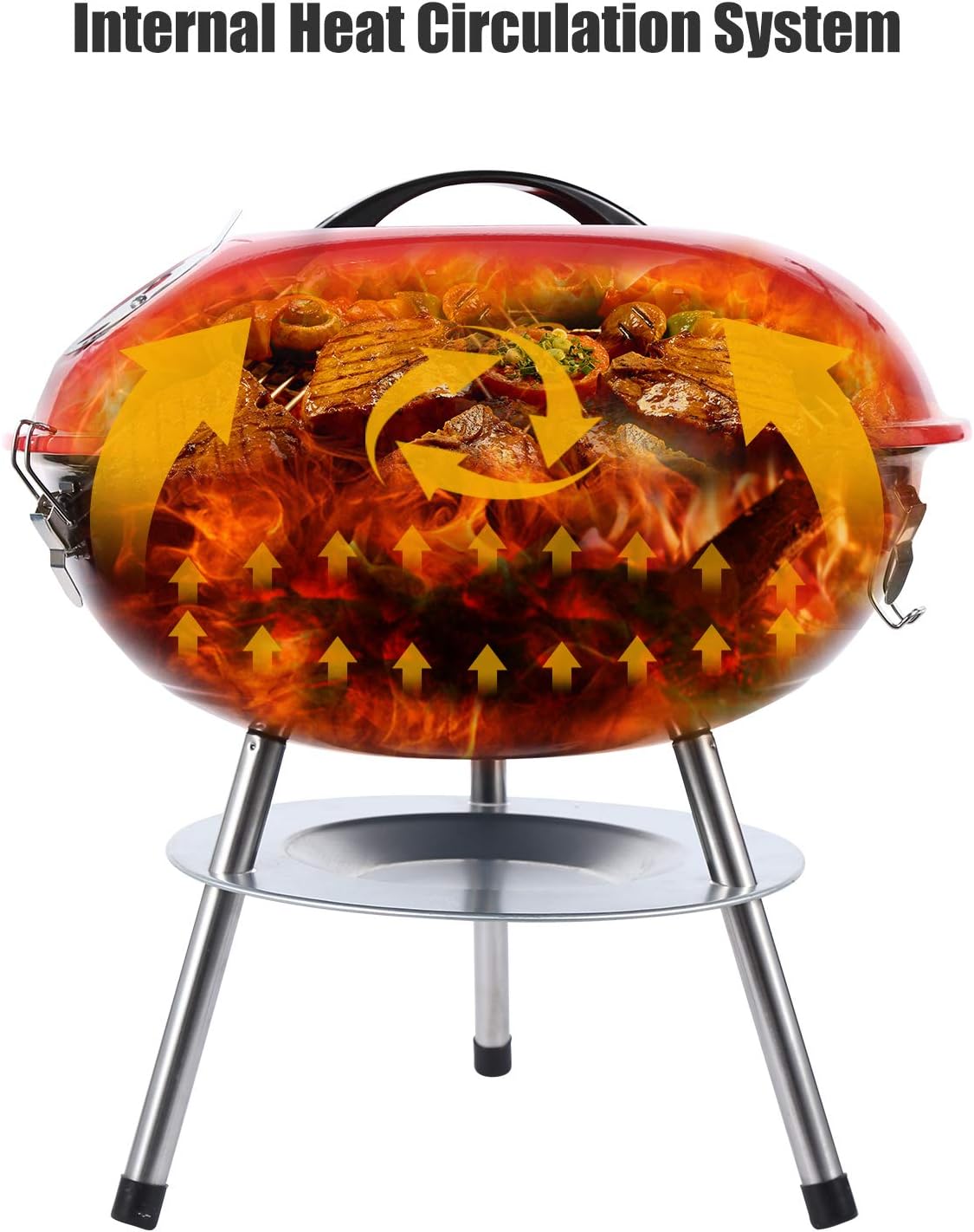 Charcoal Grill 14 Inch Portable Small BBQ Grill G45891