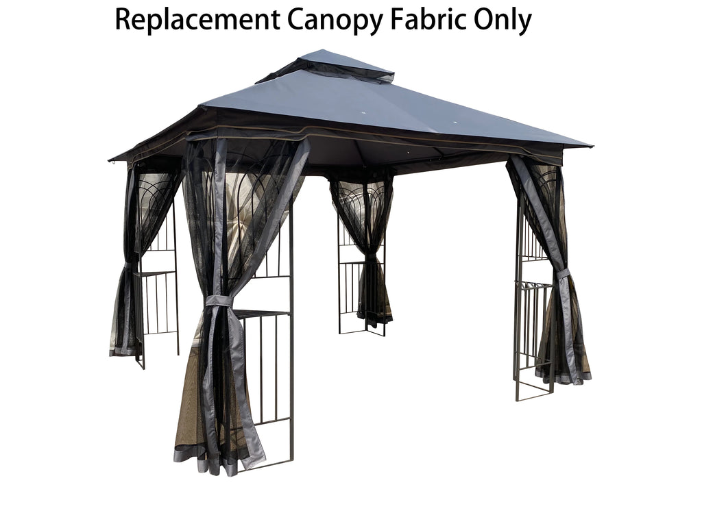 Gray Patio Gazebo Replacement Canopy Top N38236
