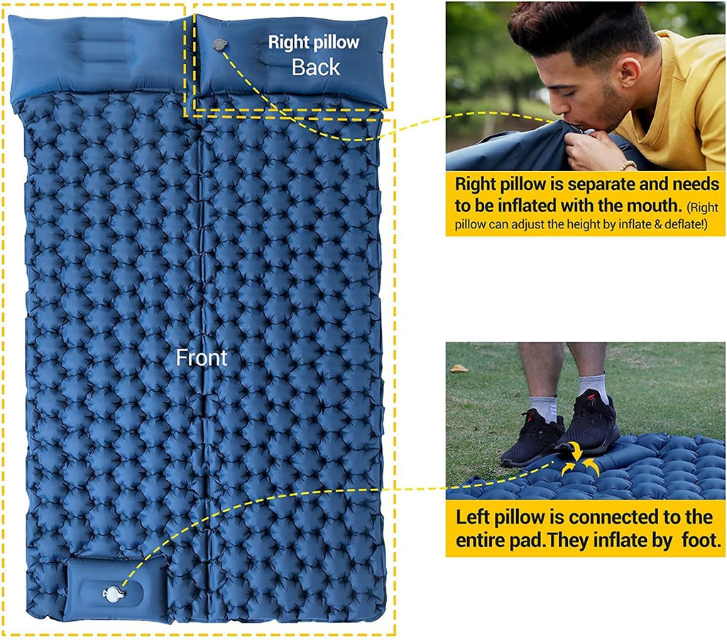 Inflatable Camping Pad for 2 Person Lightweight Waterproof Air Mattress S983188