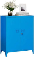 Metal Wardrobe Cabinet with Locking Doors 2 Door Steel Adjustable Shelves Y6608