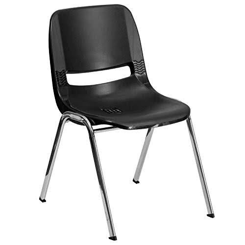 Black Stack Chair with Chrome Frame E89582