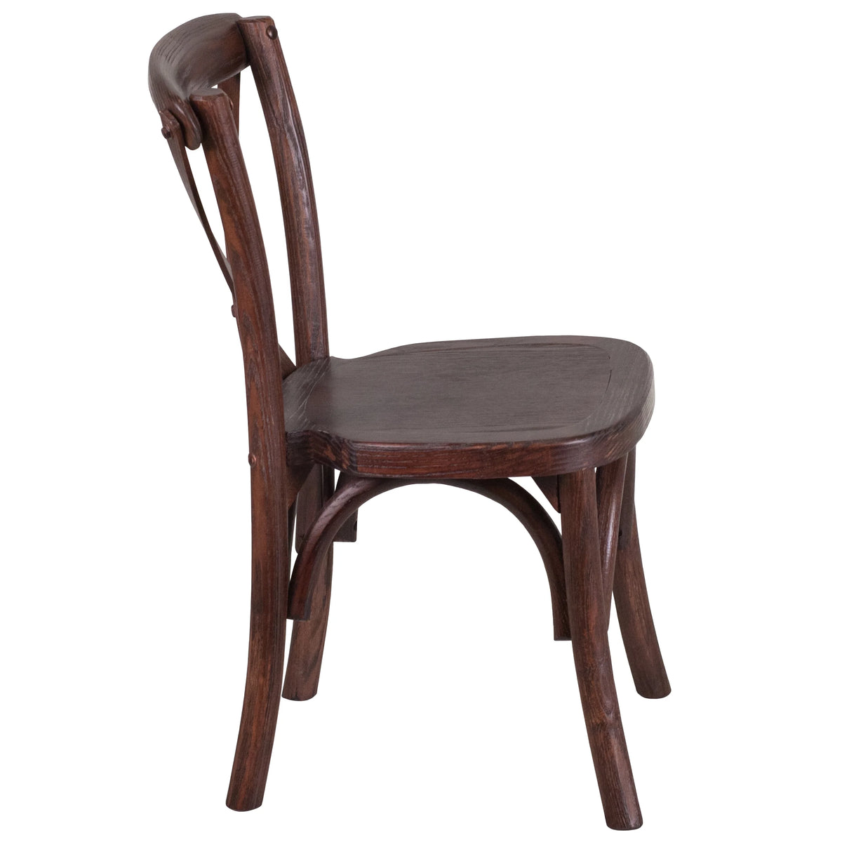 Stackable Mahogany Wood Cross Back Chair M712