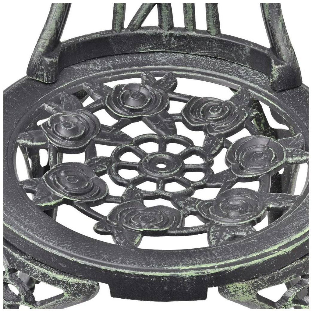Green Cast Aluminum Three Piece Bistro Set P299
