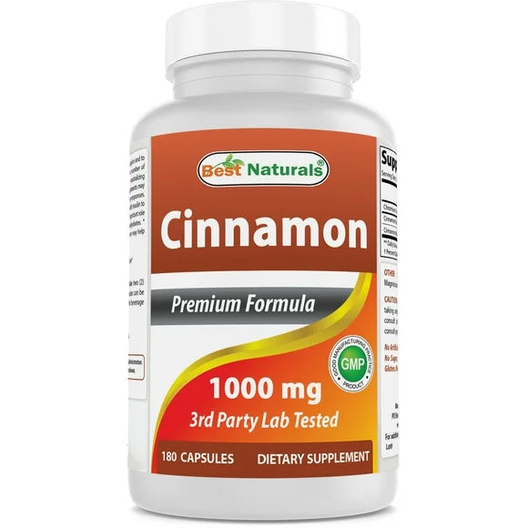 Cinnamon 1000 mg with Chromium 200 mcg 180 Capsules T266