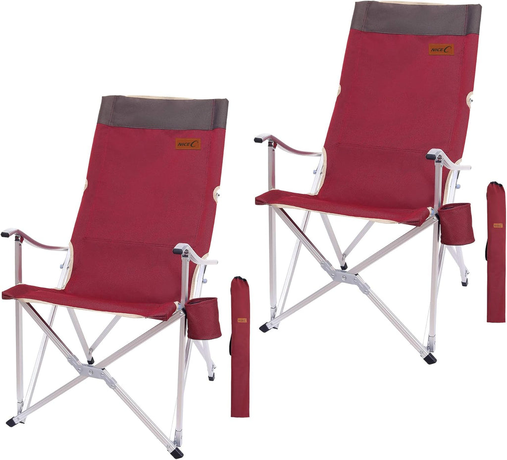 Red Folding Camping Chair with Cup Holder & Carry Bag P1843