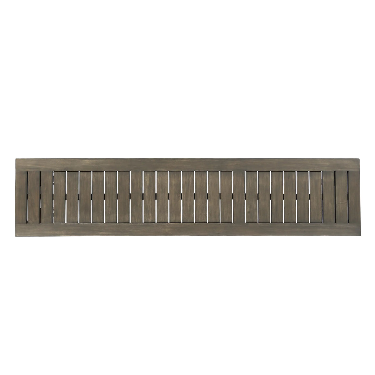 Grey Acacia Wood and Metal Bench W4012