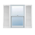 Vinyl Cathedral Top Open Louver Shutters B858939