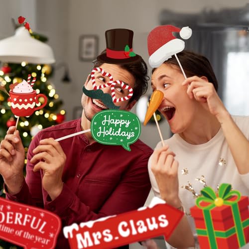 Christmas Photo Booth Props & Frame X307311