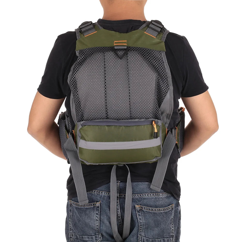 Outdoor Padded Fishing Life Jacket Swimming Sailing Waistcoat Utility Vest Floatation Device C861020