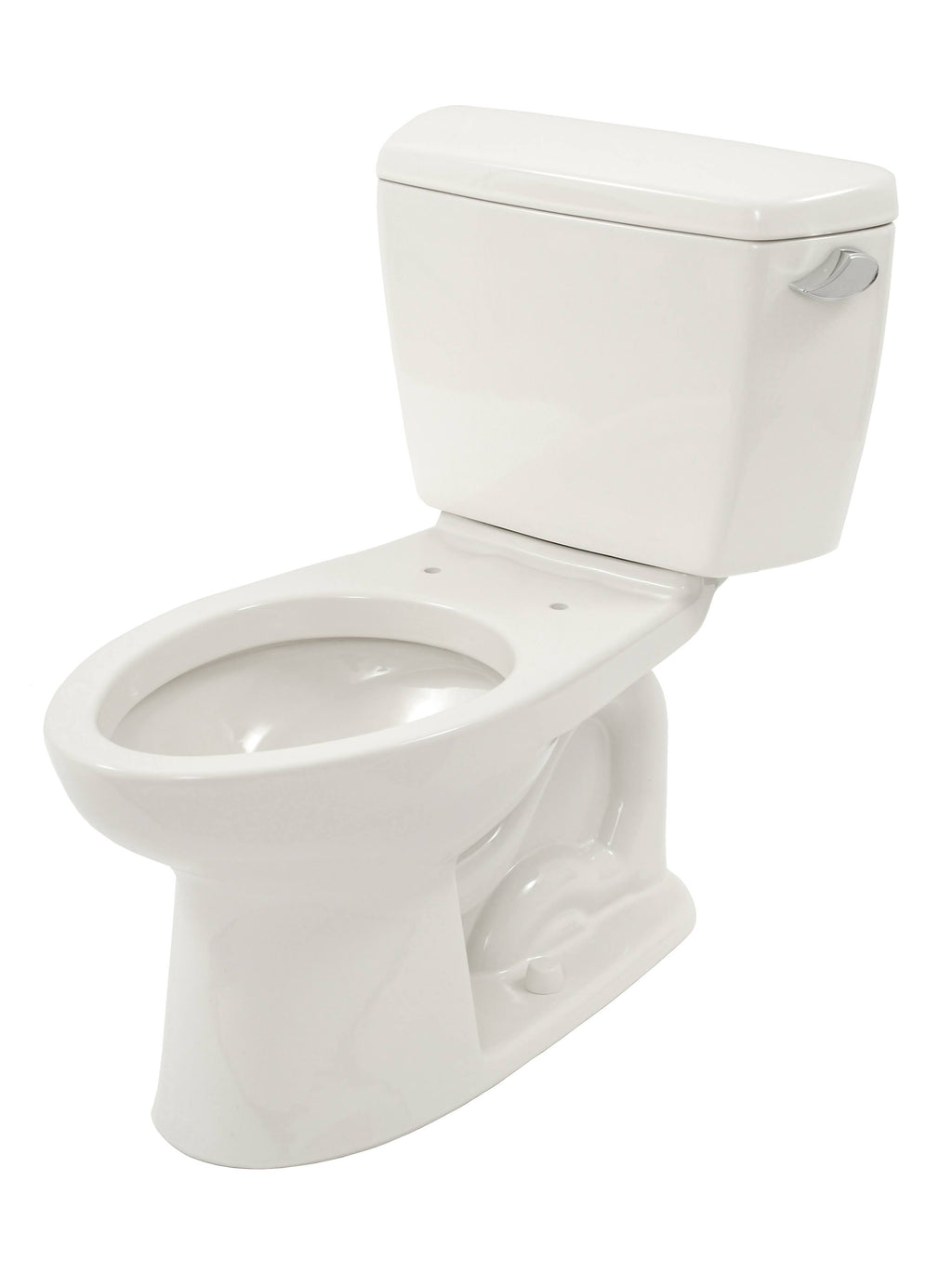 Cotton White Elongated Two-Piece Toilet with Right-Hand Trip Lever P451