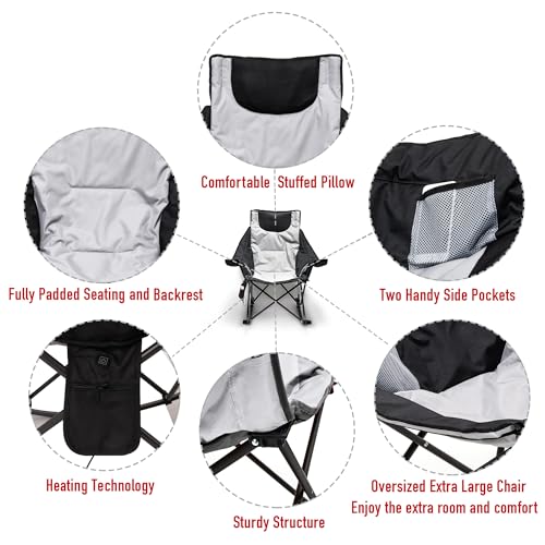Oversized Heated Rocking Camping Chair D390489