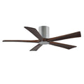 52 inch Paddle Ceiling Fan in Polished Chrome 5 Walnut Tone Blade Z9487