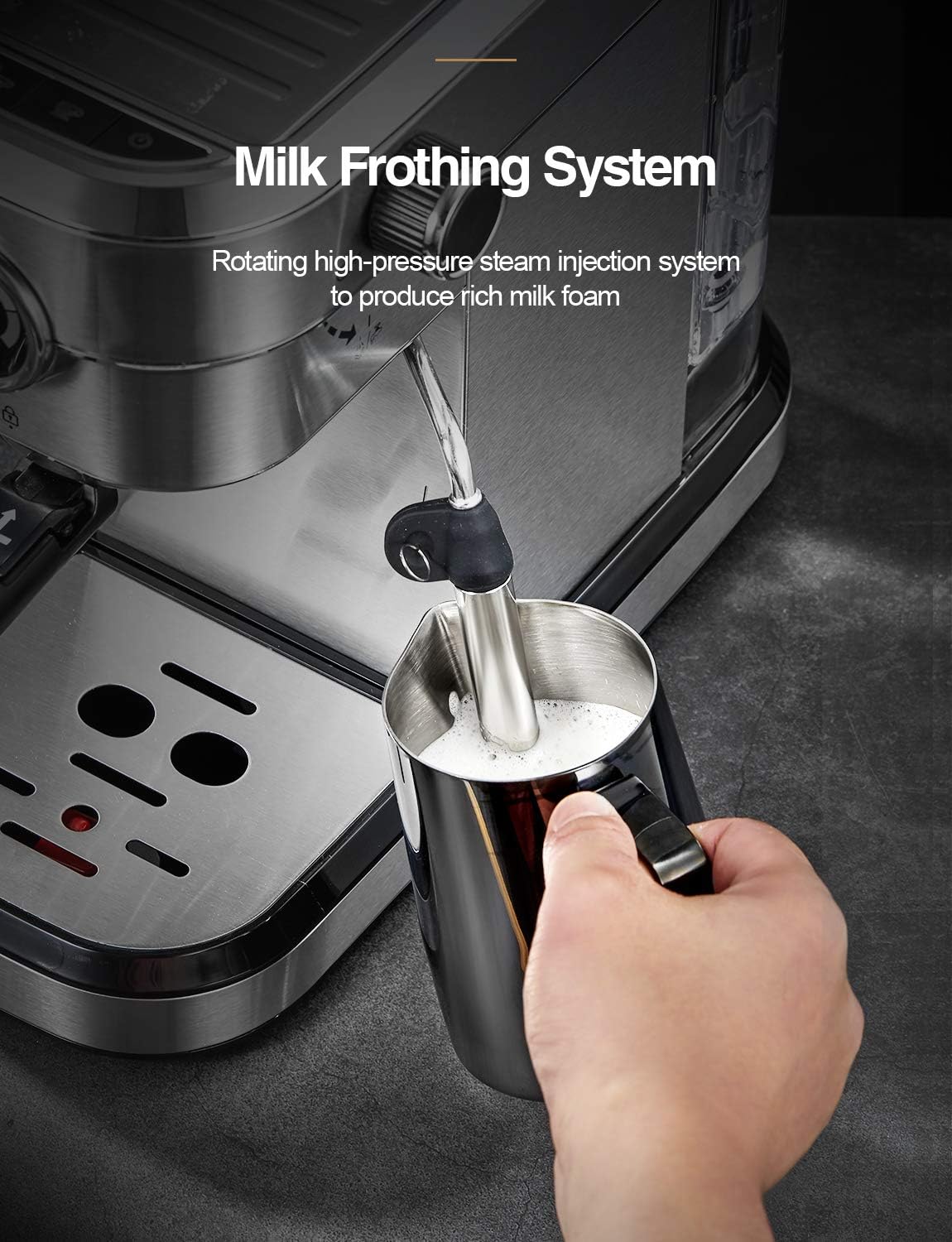 15 Bar Espresso Machine with Milk Frother L916