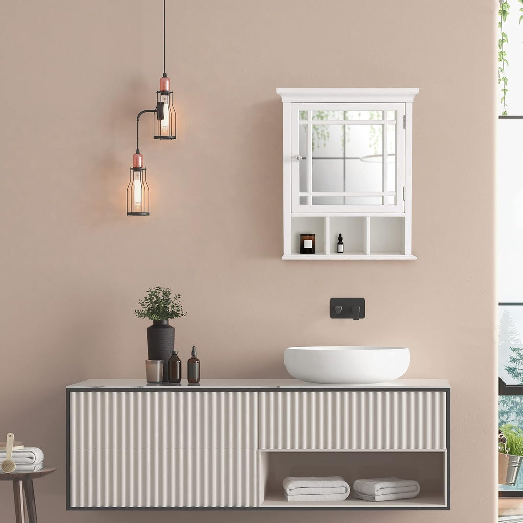 White Bathroom Cabinet U304567