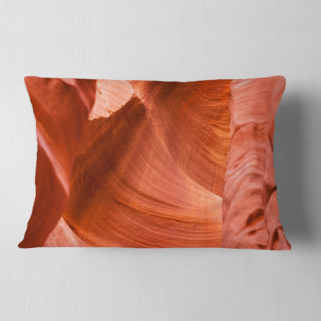 Antelope Canyon Landscape Photo Throw Pillow 12x20 H143