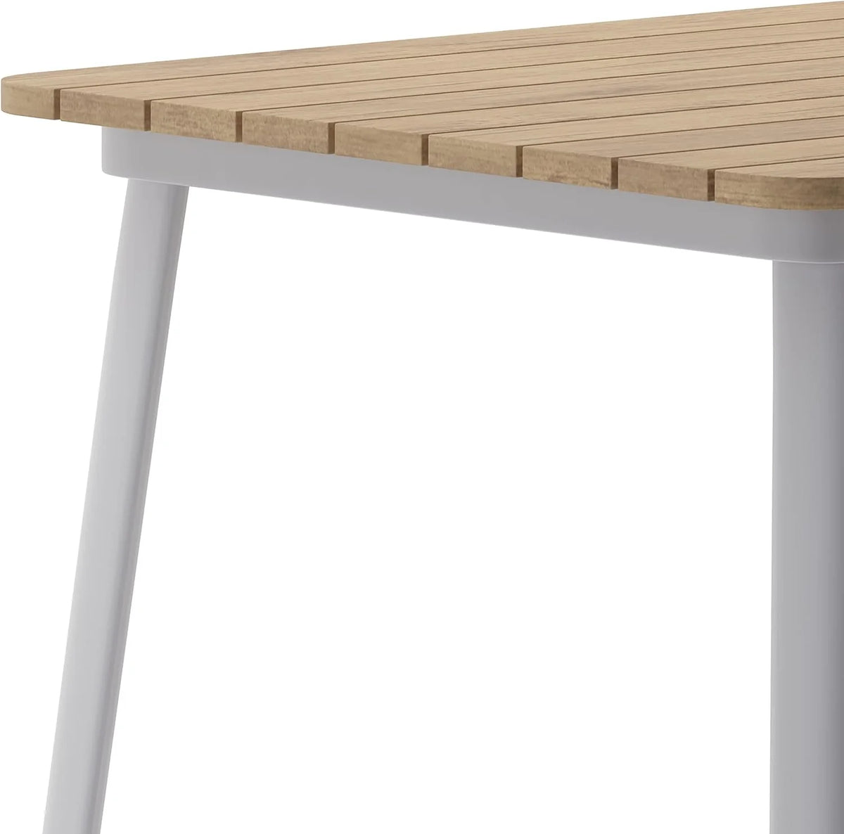Indoor/Outdoor Bar Top Table Brown Resin Silver Steel M466951