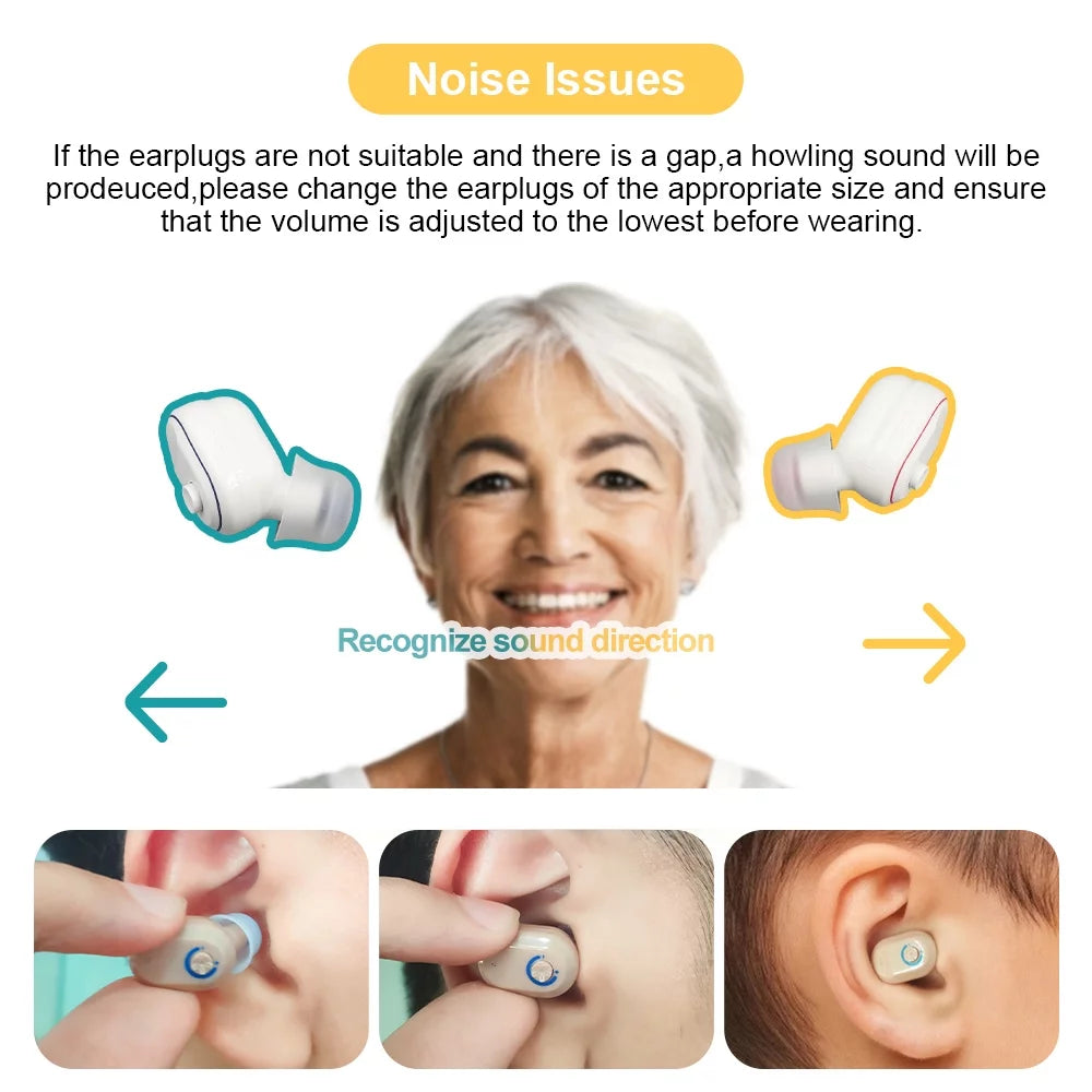 In-ear Rechargeable Sound Amplifiers with Charging Case X785