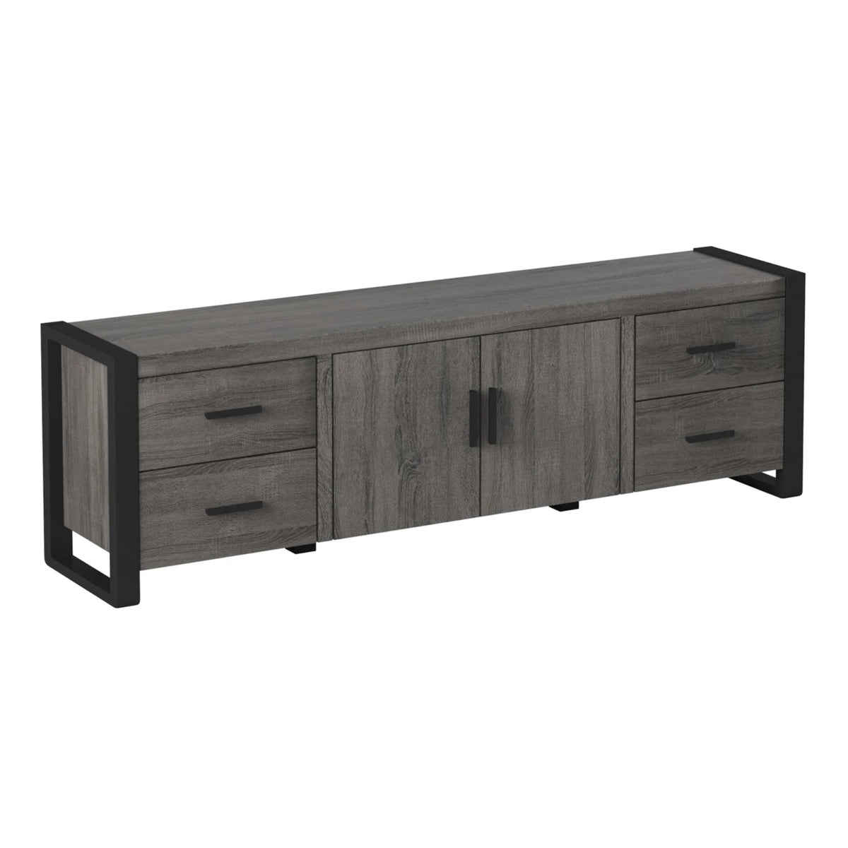 Metal and Wood TV Stand up to 78" Charcoal K4251