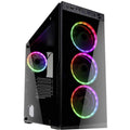 Black Tempered Glass Midi Tower Gaming Case M7355