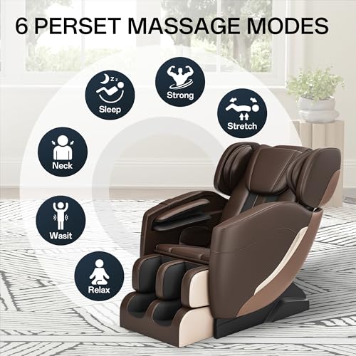 Khaki Full Body Zero Gravity Shiatsu Massage Chair K714