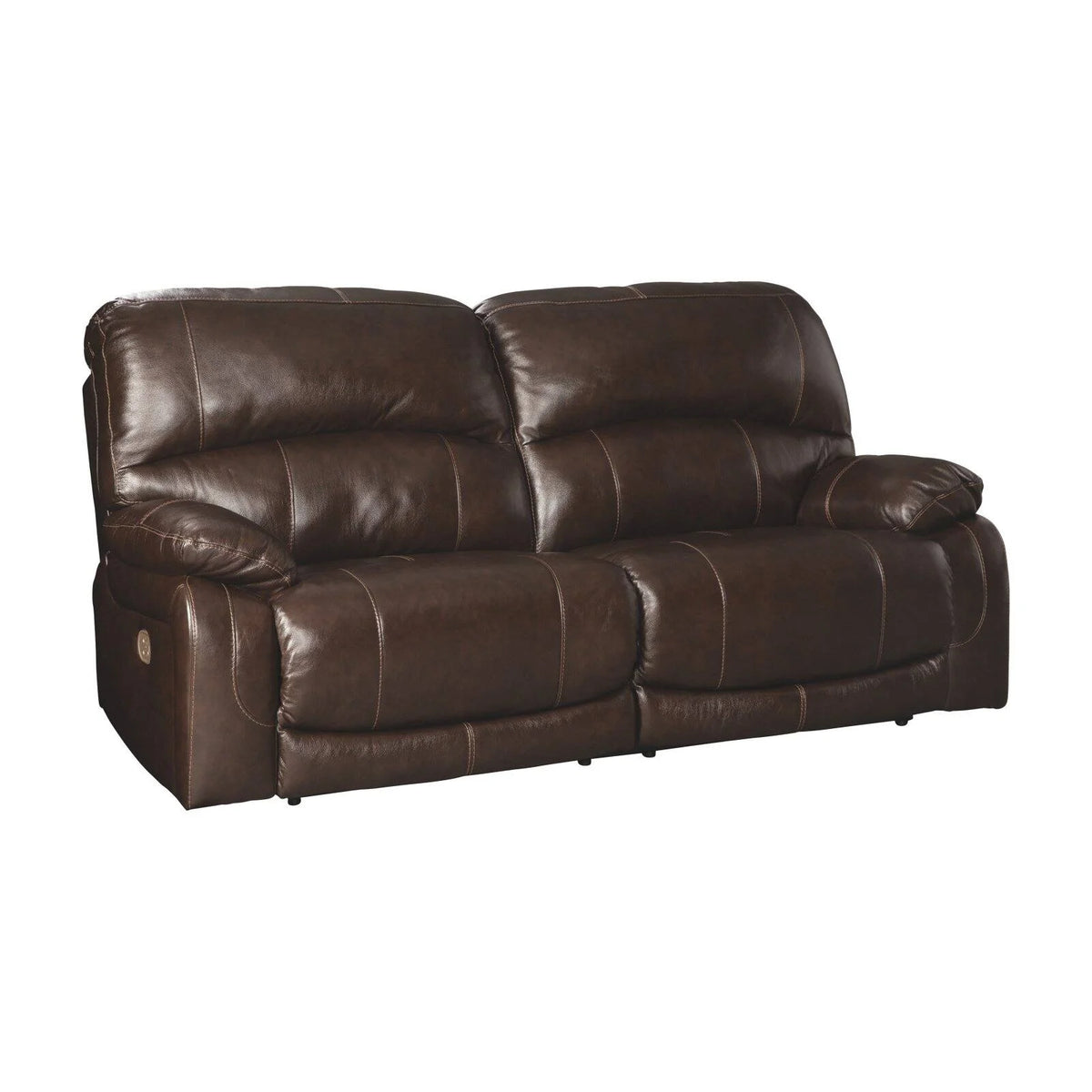 Gray Leather Power Reclining Sofa A9944