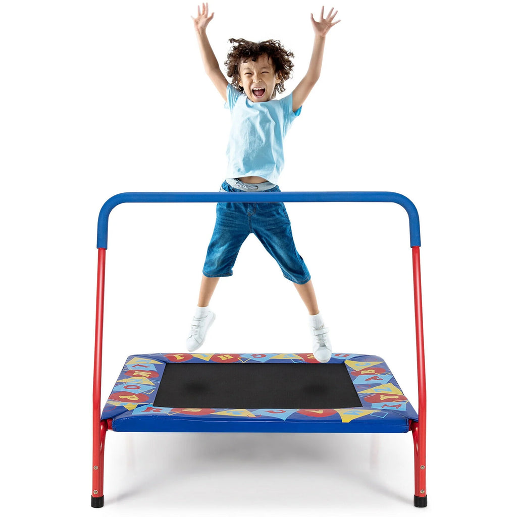 36'' Kids Square Trampoline with Foam Handrail P37783