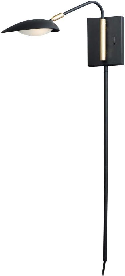 Black Satin Brass 1-Light LED Wall Sconce S845632