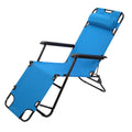 Blue Folding Beach Chair with Pillow X68075