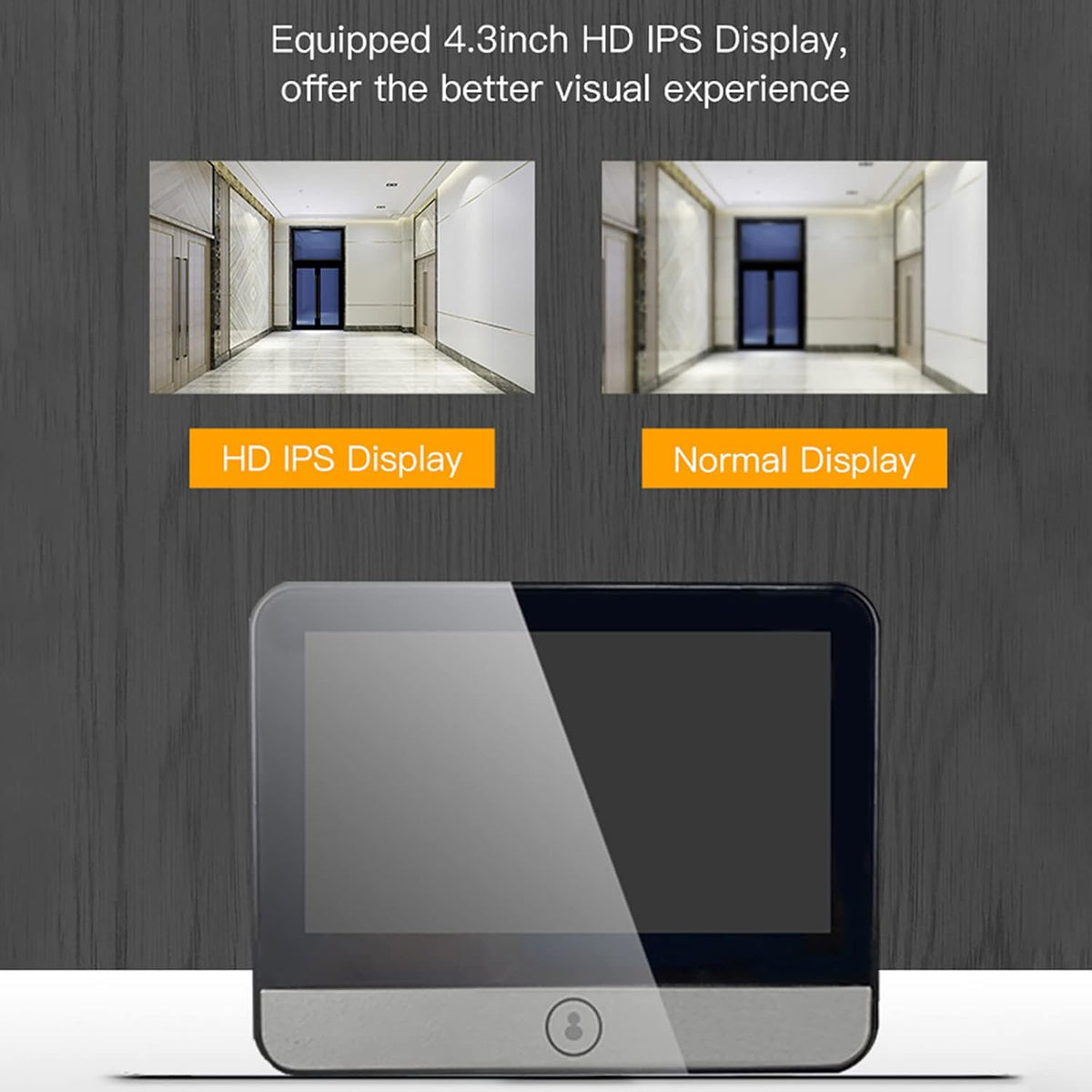 Digital Peephole Door Viewer WiFi Doorbell Camera 1080P Video Intercom 4.3 inch Monitor I18423
