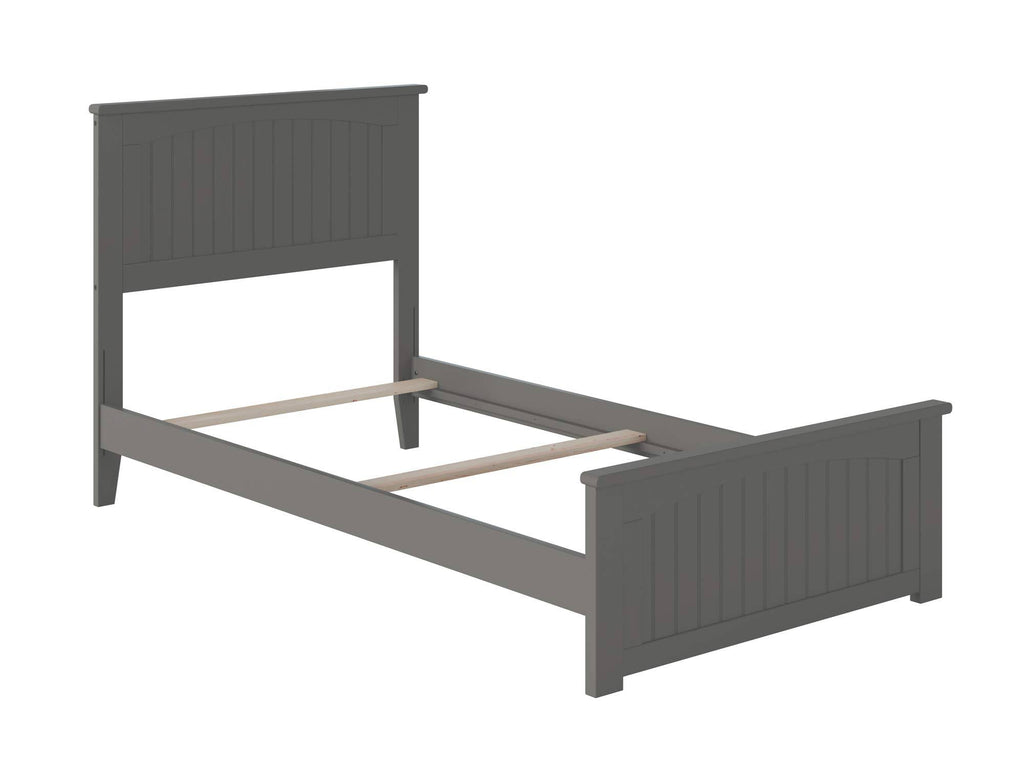Twin XL Traditional Bed with Foot Board in Grey T85151