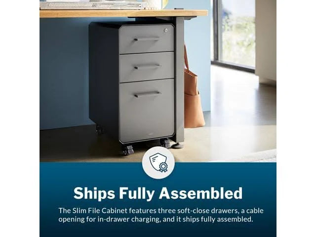 Slim File Cabinet with Three Drawers V75418