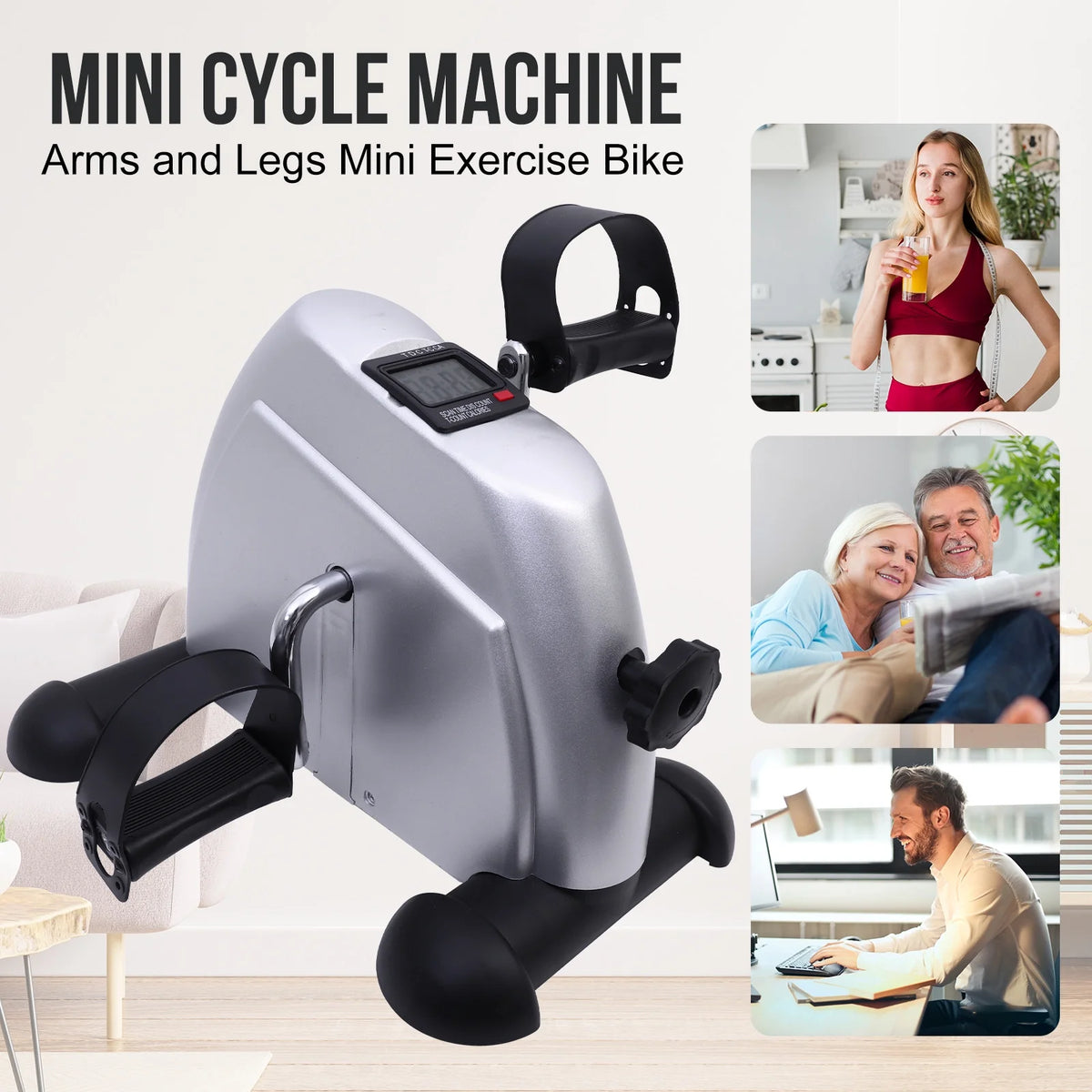 Mini Exercise Bike with LCD Screen J969339