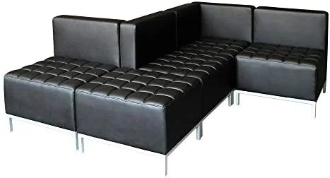 Black Powered Armless L Sectional N142219