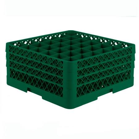 Green 36 Compartment Rack with 2 Extenders & Open Extender G571832