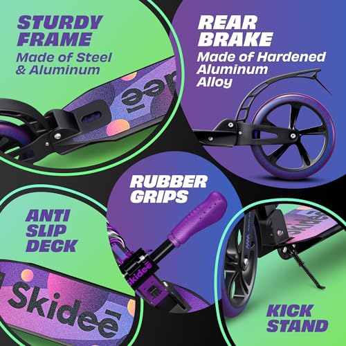 Adjustable Folding Adult Scooter with Large Wheels A4567