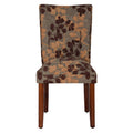 Brown Tan Parsons Dining Chair O732