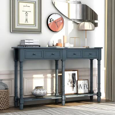 Antique Navy Console Table S284